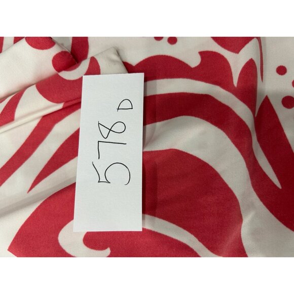 Trixie Red White Faux Wrap Dress Abstract Print 3/4 Sleeve Size L Made In USA - Picture 8 of 9